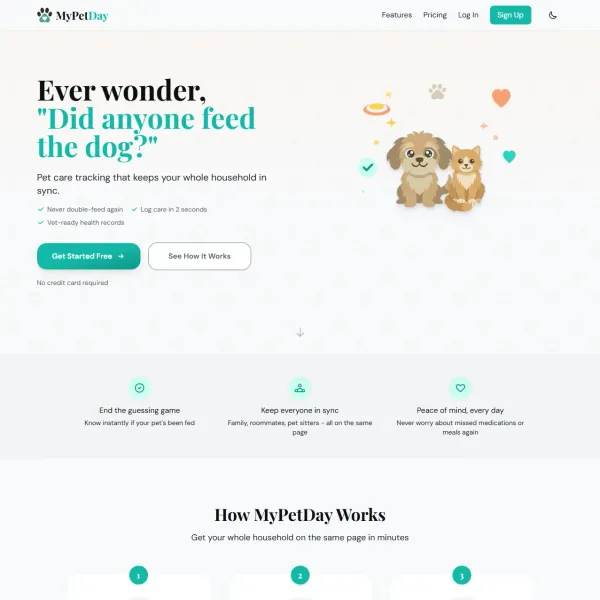 MyPetDay application screenshot